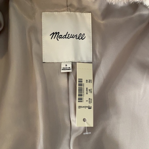 NWT Madewell Faux Fur Coat in Bisque - Picture 9 of 11